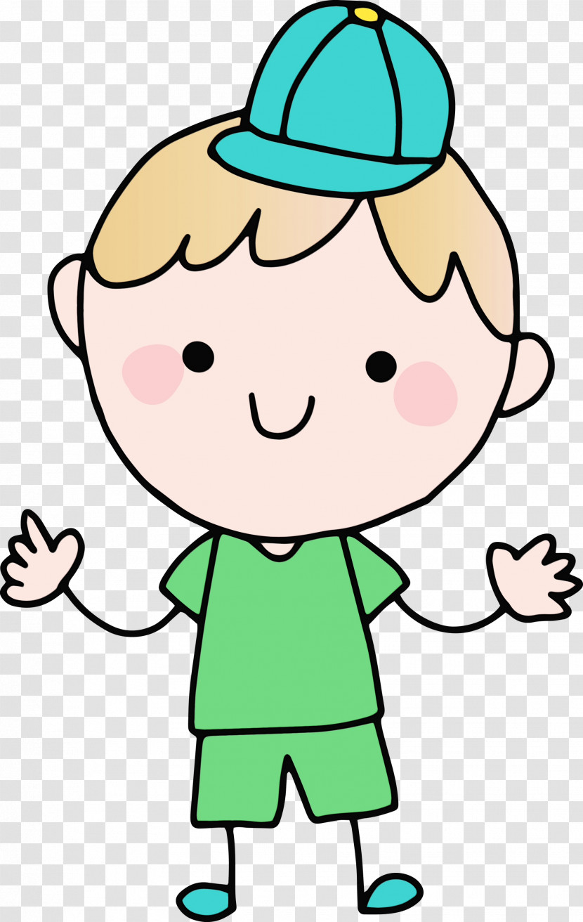 Character Cartoon Green Area Line Transparent PNG