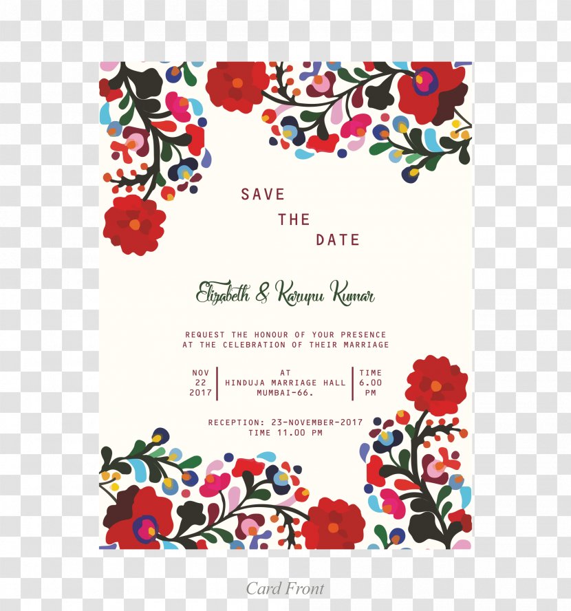 Mexico Convite Wedding Invitation Floral Design - Destiny - Card Transparent PNG