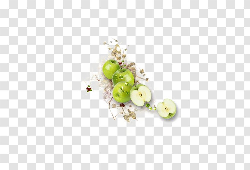 Apple Fruit Manzana Verde - Designer - Green Deductible Transparent PNG