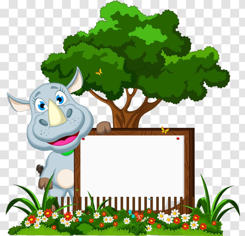 Cartoon Royalty-free Illustration - Stock Photography - Rhino Poster Exhibition Transparent PNG