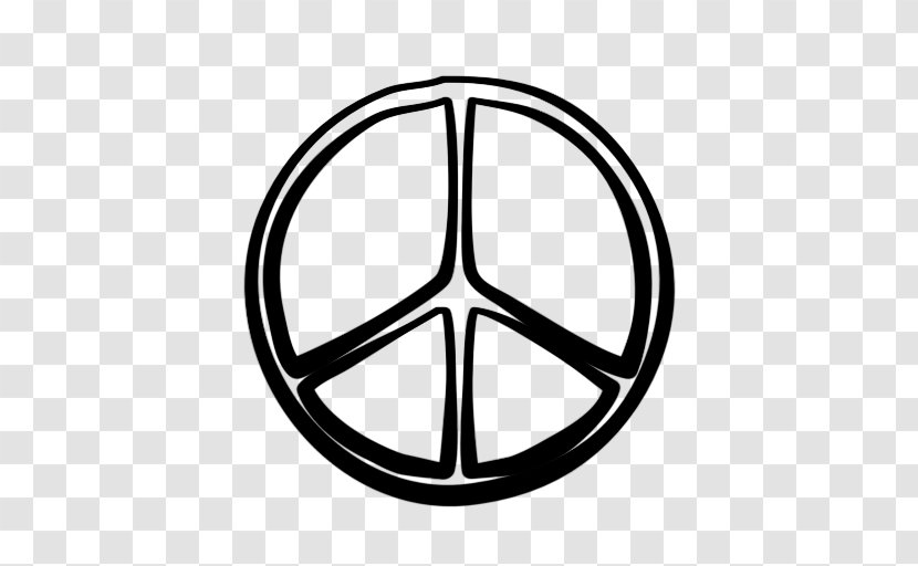 Peace Symbols Clip Art - Black And White - Symbol Transparent PNG