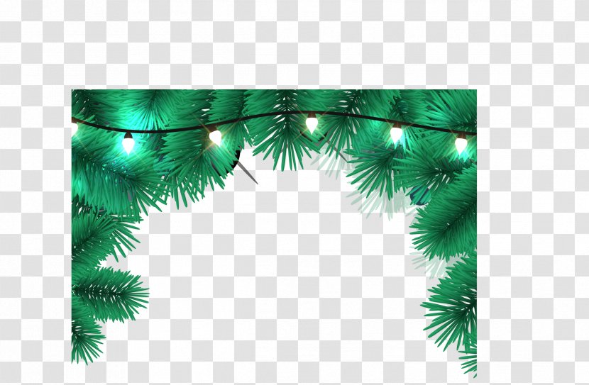 Christmas Ornament Tree Lights Santa Claus - Decoration Border Transparent PNG