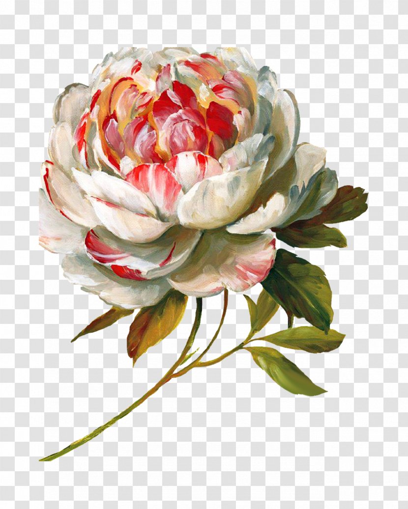 Flower Art Painting Decoupage Floral Design - Rose - Paint Transparent PNG