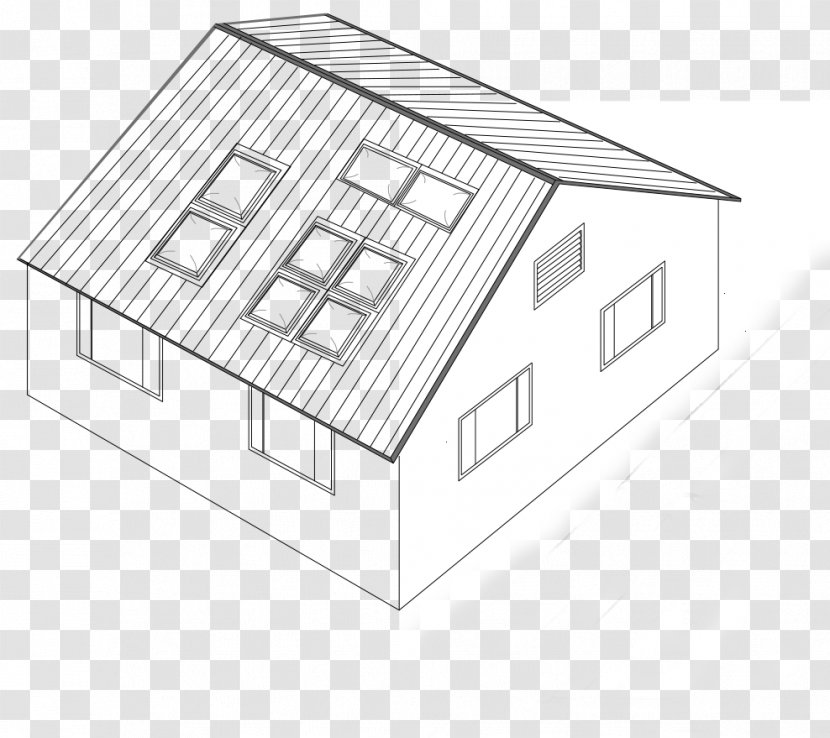 Architecture /m/02csf House Facade Roof - Diagram - Skylight Transparent PNG