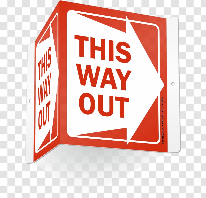 Clip Art Exit Sign Signage Image Graphics - Right Of Way Transparent PNG