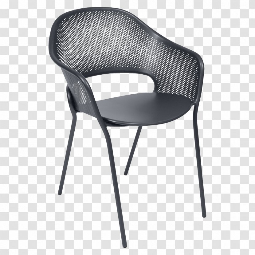 Fermob Table Chair Garden Furniture Fauteuil - Black - Armchair Transparent PNG