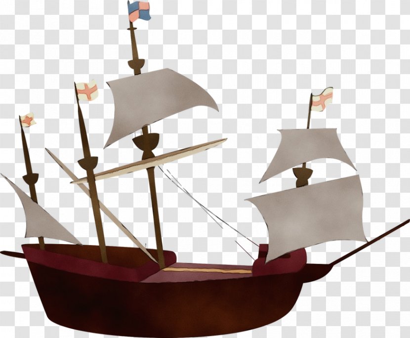 Vehicle Boat Sailing Ship Watercraft - Sailboat - Galleon Transparent PNG