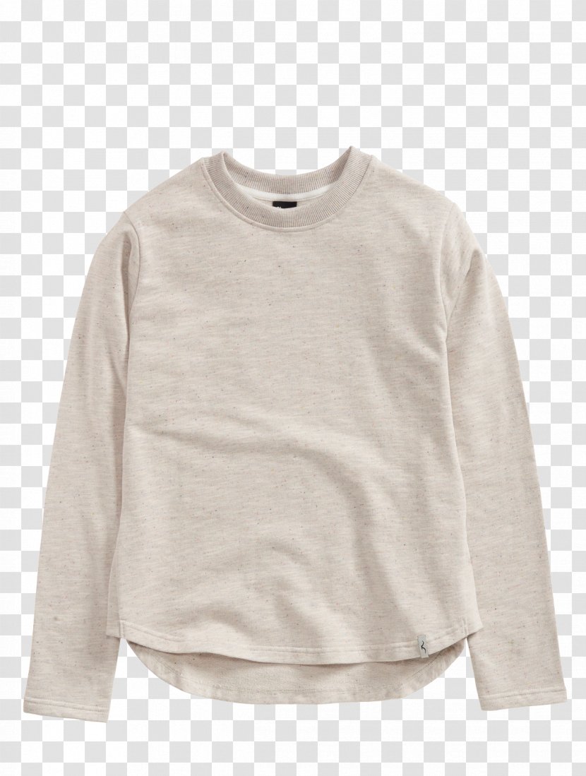 Cleptomanicx Leonie Heather Creme T-shirt Sleeve Sweater Crew Neck - Bear - Tshirt Transparent PNG