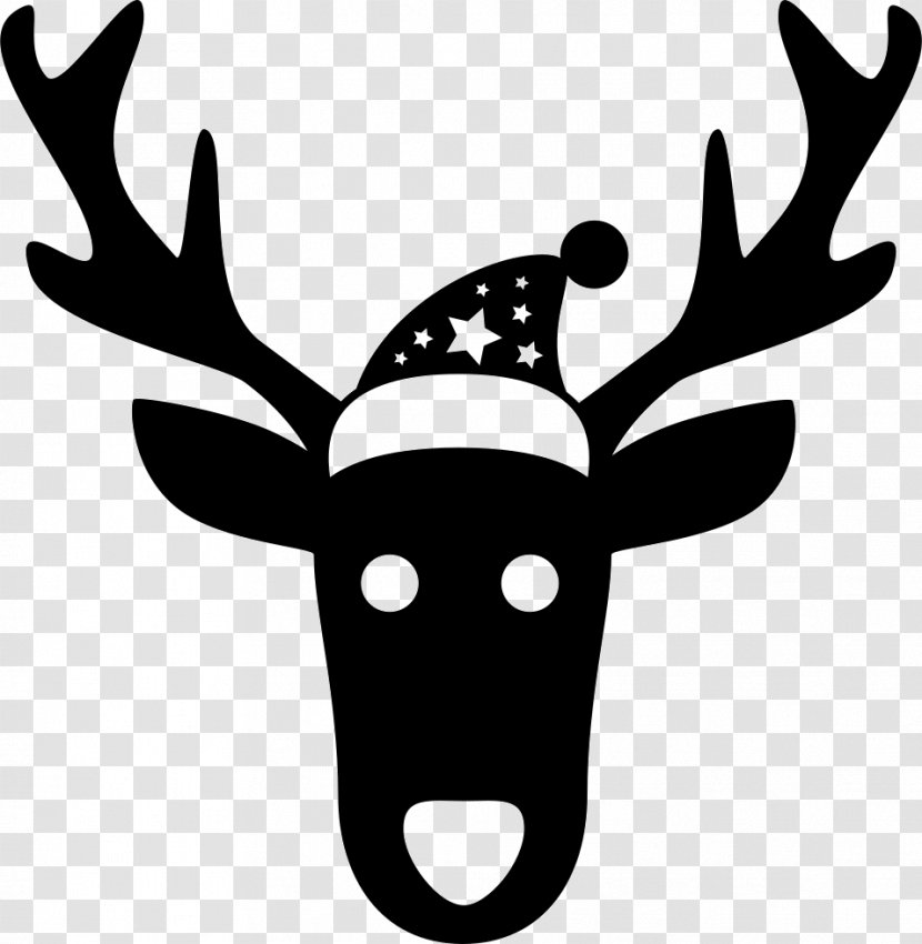 Rudolph Reindeer Santa Claus White-tailed Deer - Vertebrate Transparent PNG
