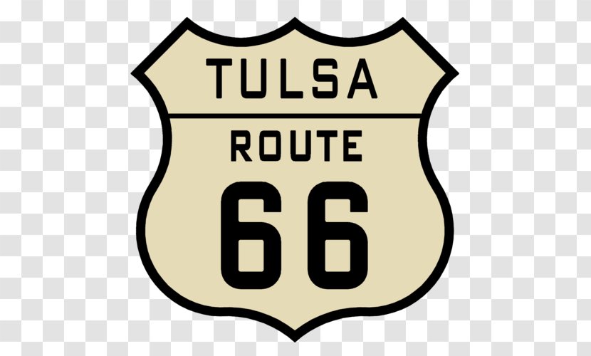 U.S. Route 66 Clip Art Tulsa Logo Sleeve - Text - 666 Transparent PNG