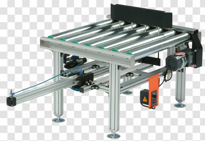 Machine Conveyor System Lineshaft Roller Belt Automation - Packaging And Labeling - Pallet Transparent PNG