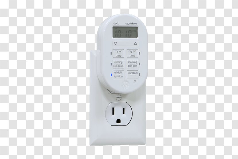 Timer General Electric Lighting AC Power Plugs And Sockets Countdown - Digital Data - Chimes Transparent PNG
