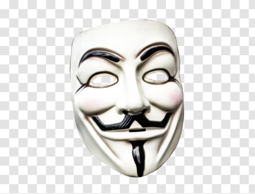 Guy Fawkes Mask Anonymous - Head - Masck Transparent PNG