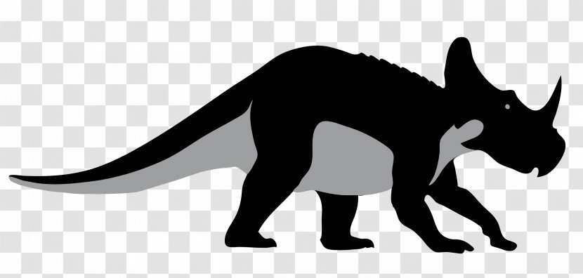 Monoclonius Ceratopsia Triceratops Late Cretaceous Judith River Formation - Cat - Dinosaur Black Cliparts Transparent PNG