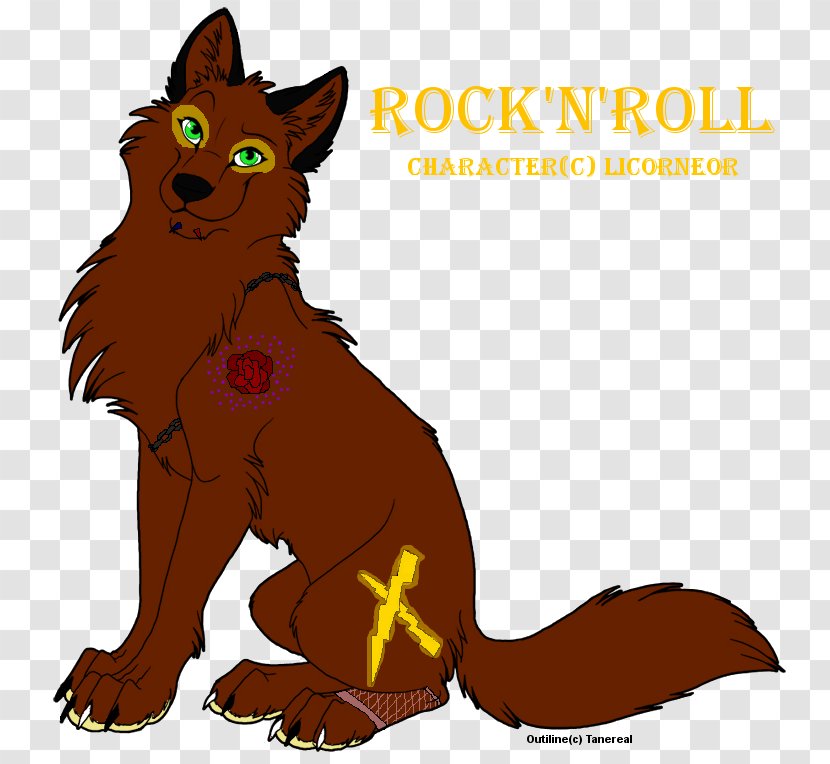 Coyote Dog Puppy Red Wolf Black - Coloring Book - Rock In Roll Transparent PNG