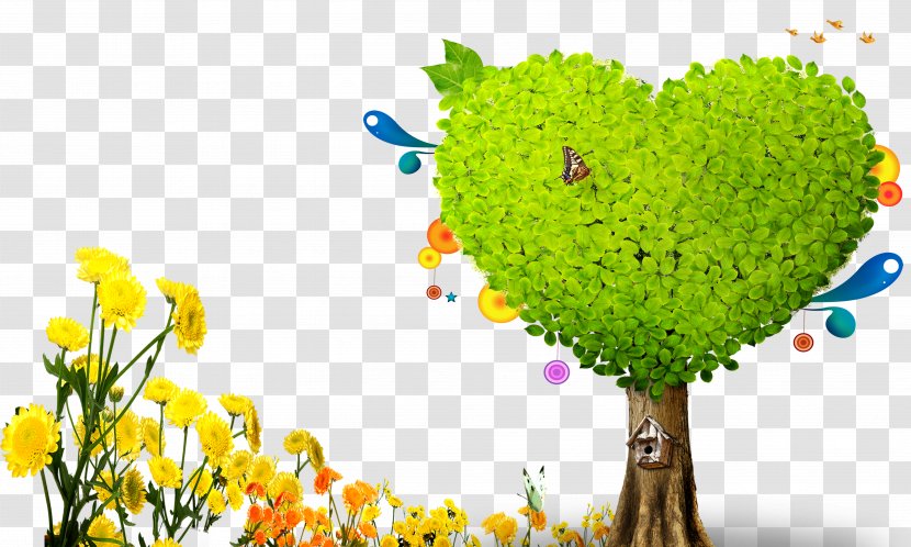 Tree Poster - Yellow - Flowers Transparent PNG