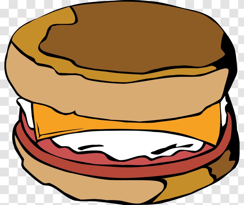 Breakfast Sandwich Egg Bacon, And Cheese Fried - Bacon - DWI Cliparts Transparent PNG