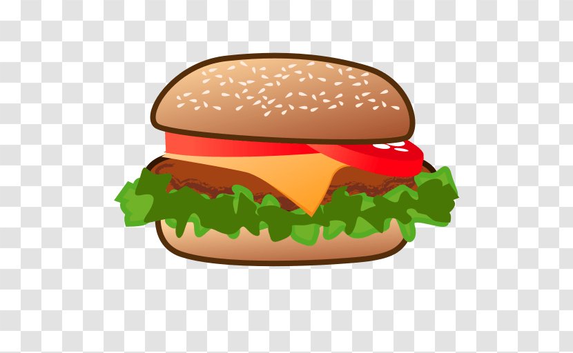 Hamburger Cheeseburger French Fries Emoji Veggie Burger - And Sandwich Transparent PNG