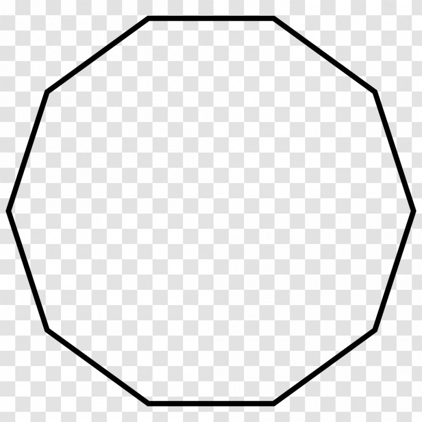 Decagon Regular Polygon Geometry Internal Angle - Tridecagon Transparent PNG