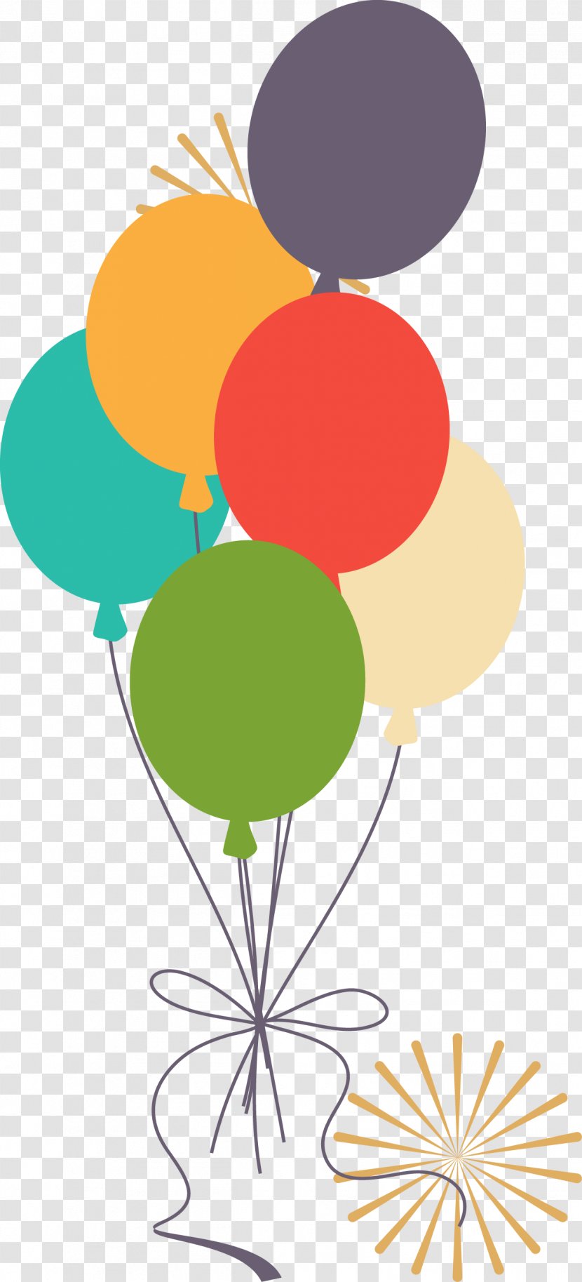 Balloon Illustration - Flower - Colored Balloons Vector Transparent PNG