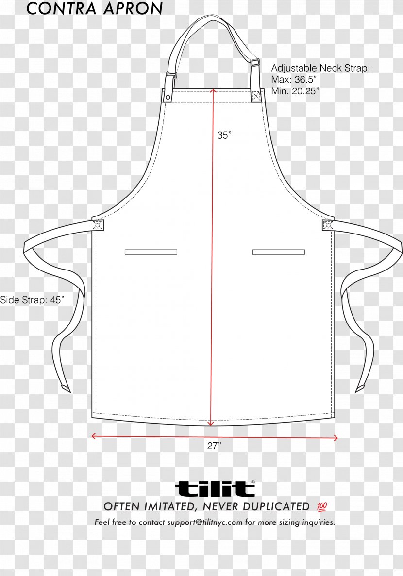 Apron Outerwear Chef Cook Pattern - Waxed Cotton Transparent PNG