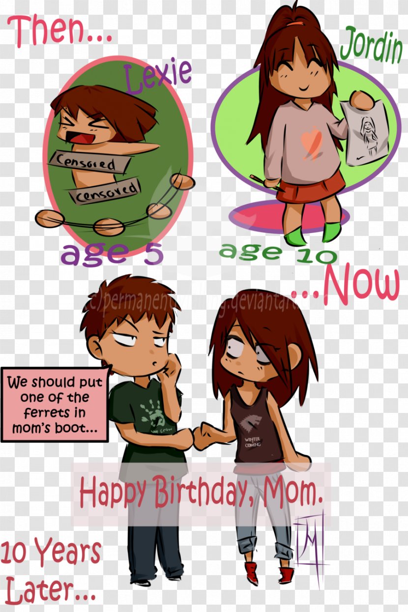 Comics Cartoon Human Behavior Homo Sapiens - Friendship - Happy Birthday Mother Transparent PNG