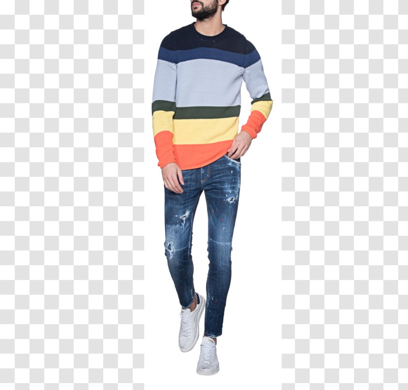Jeans T-shirt Slim-fit Pants Dsquared² Sweater - Fashion X Chin Transparent PNG