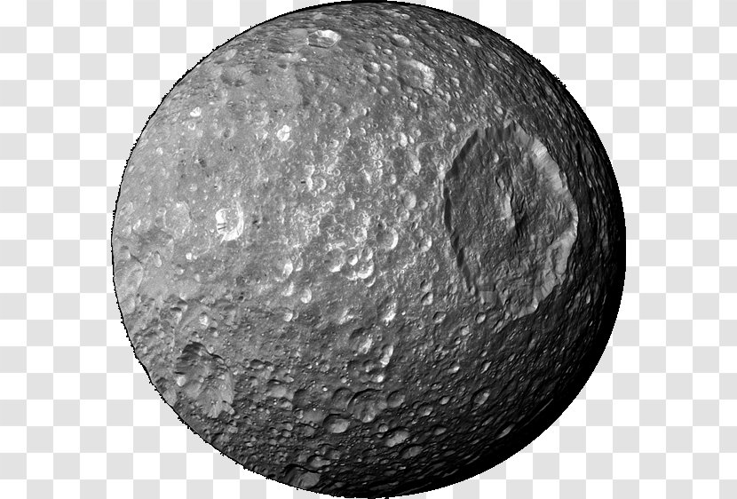 Cassini–Huygens Herschel Mimas Impact Crater Moons Of Saturn - Meteorite - Planet Transparent PNG