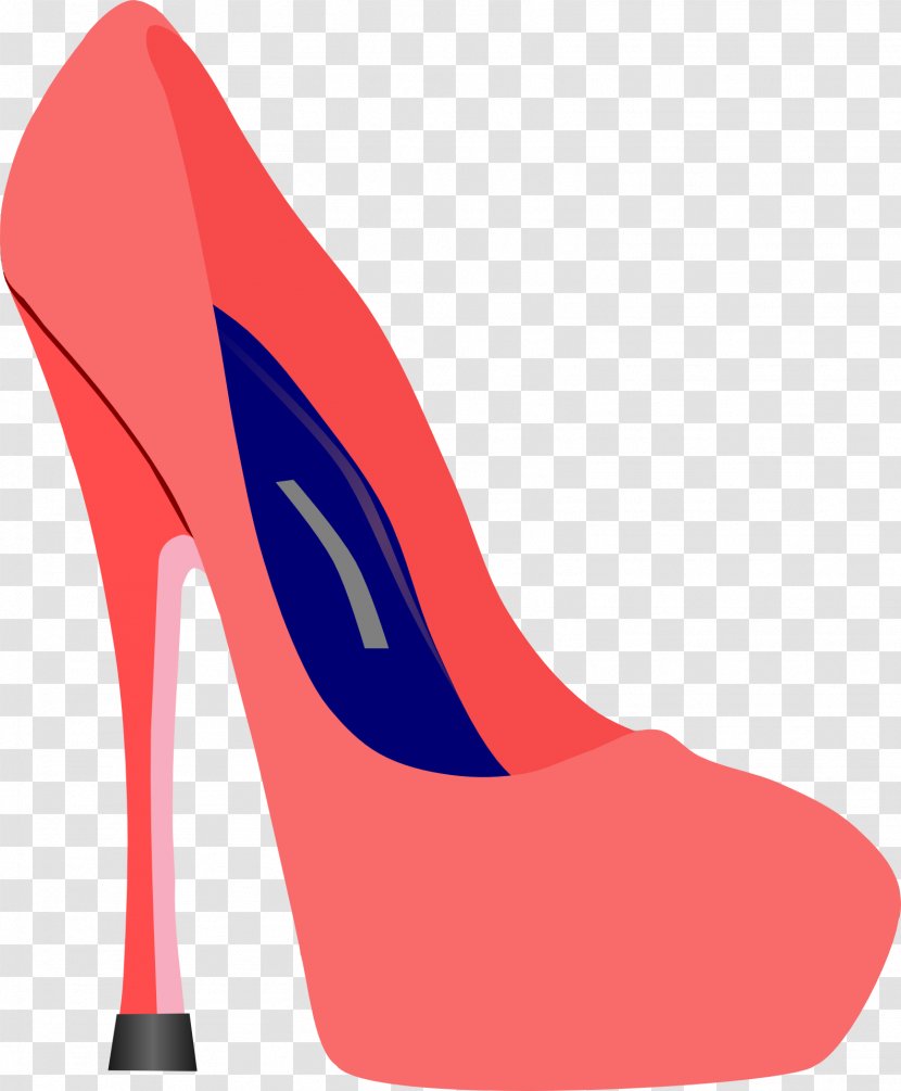 High-heeled Footwear Court Shoe Red Pink - High Heels Transparent PNG