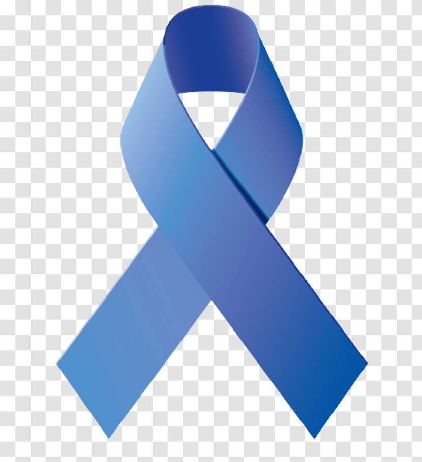 Awareness Ribbon Colorectal Cancer Prostate Large Intestine - Blue Transparent PNG