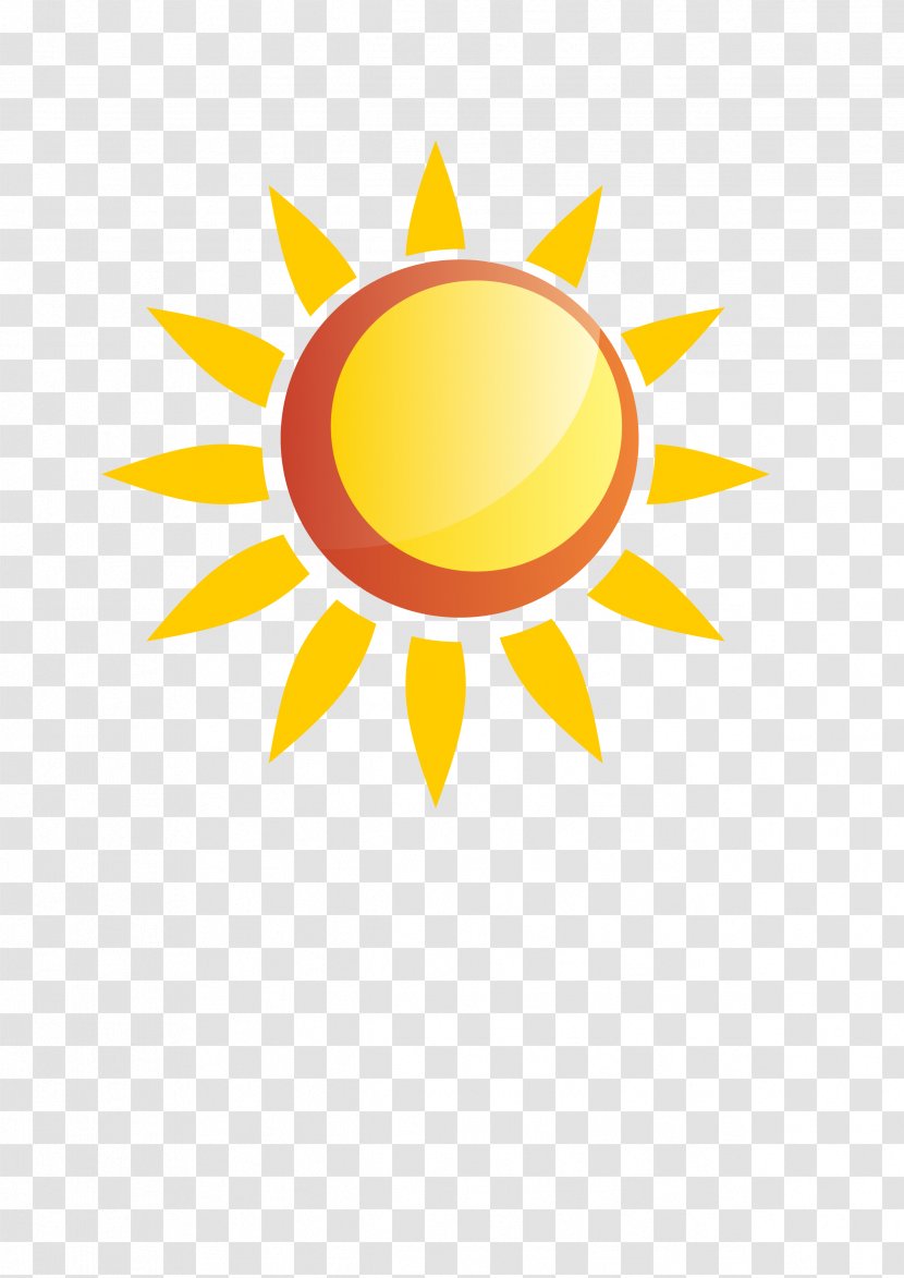 Glowing Sun - Illustration - Royalty Free Transparent PNG