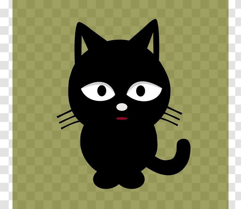 Black Cat Clip Art - Kitten - Cute Transparent PNG