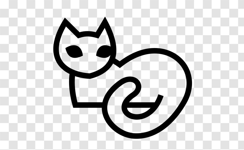 Cat Black And White Clip Art - Happiness Transparent PNG