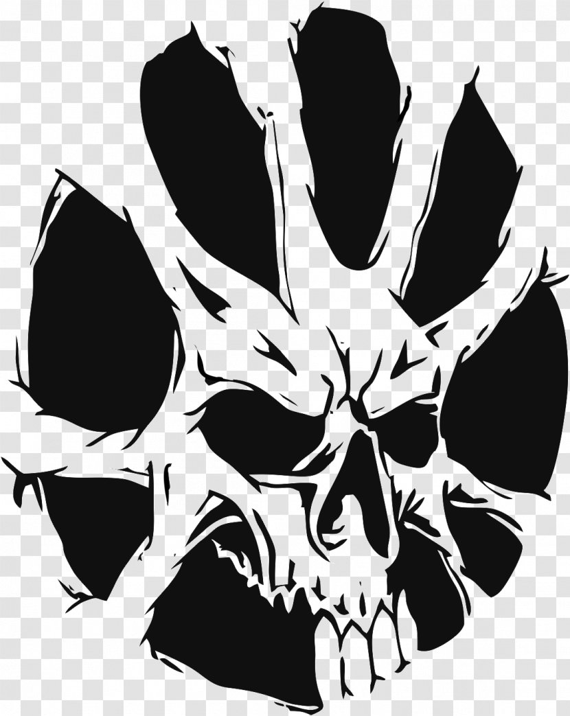 Skull Tattoo Stencil Drawing Design - Death - Pistola Flag Transparent PNG