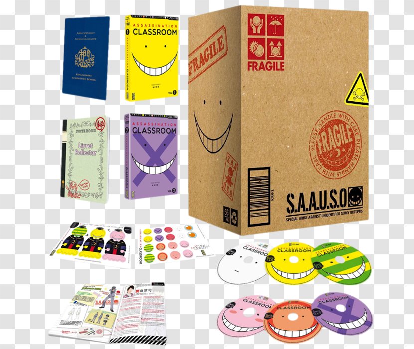 Blu-ray Disc Brand Product Design Assassination Classroom - Promotional Title Box Transparent PNG
