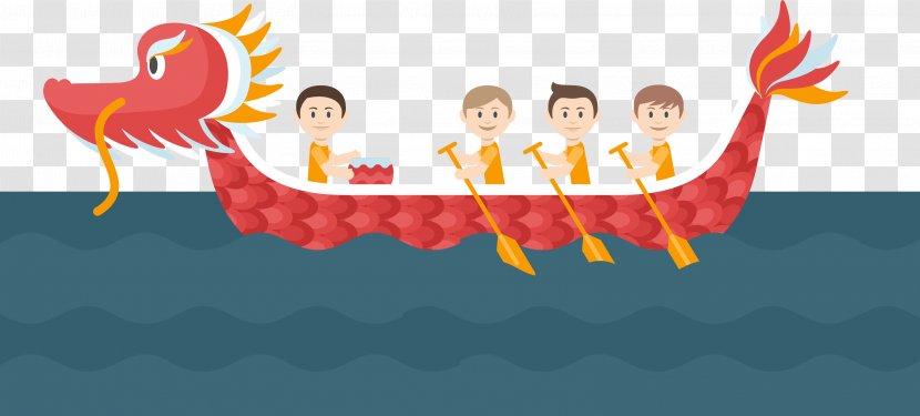 Zongzi Dragon Boat Festival Bateau-dragon - Flag - Race Transparent PNG