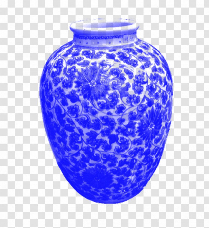 Jingdezhen Qing Dynasty Kangxi Yuan Blue And White Pottery - Ceramic - Porcelain Jar Transparent PNG