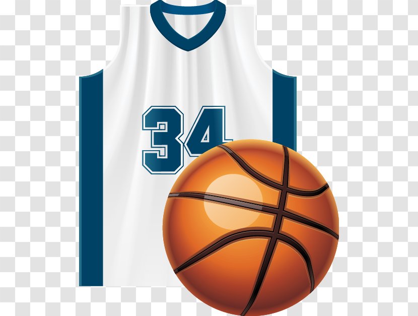 Basketball Icon - Design - Hand-painted Jersey Transparent PNG