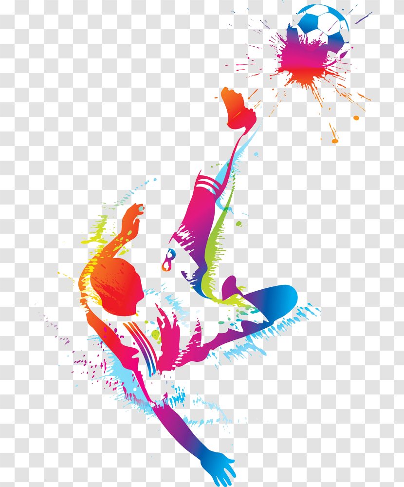 Football Player - Watercolor - Man Playing Soccer Transparent PNG