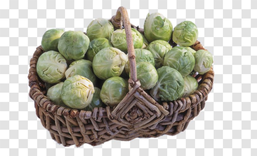 Brussels Sprout Cabbage Cruciferous Vegetables - Basket Transparent PNG