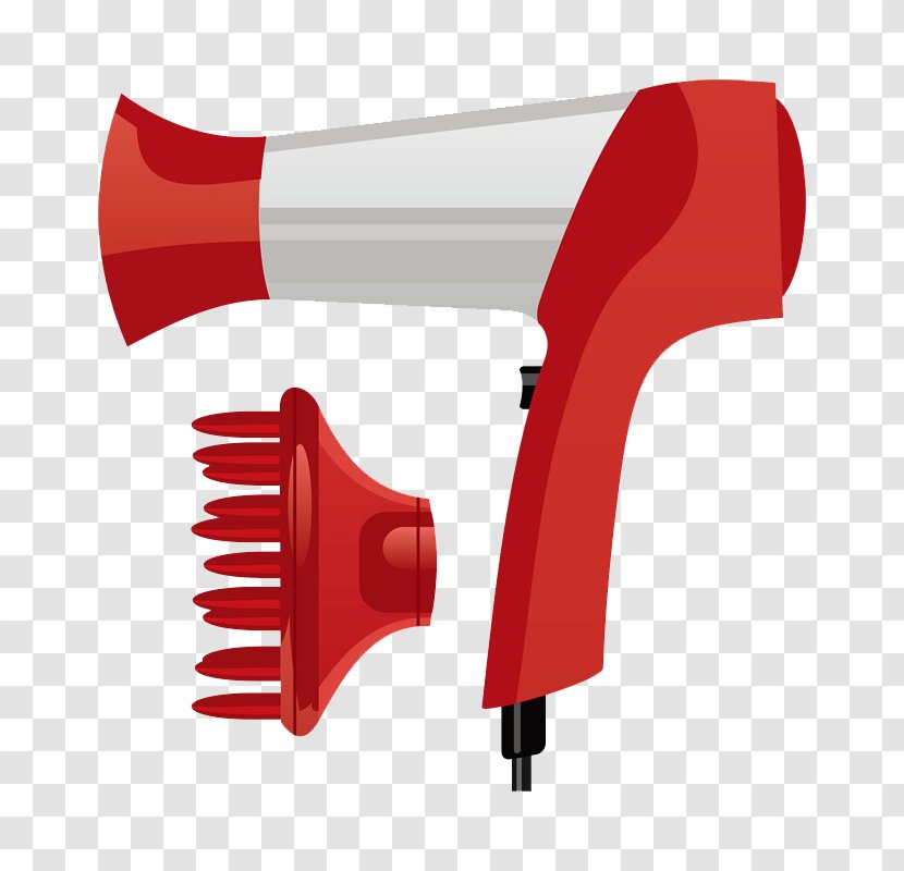 Comb Hair Dryers Hairstyle Clip Art - Blowdryer Button Transparent PNG