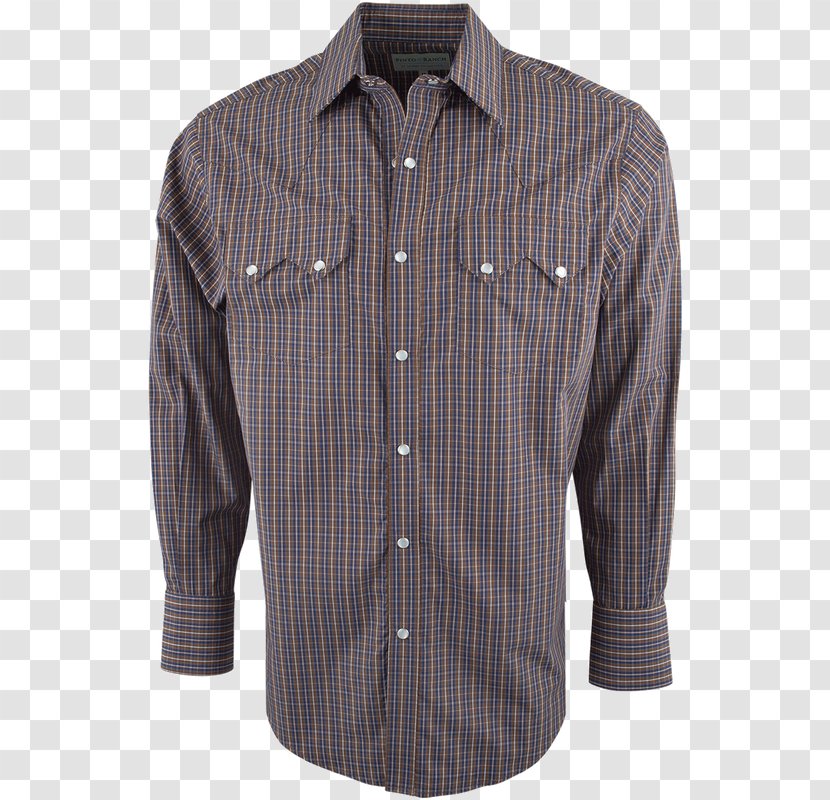 Dress Shirt Long-sleeved T-shirt Tartan - Sleeve - Brown Stripes Transparent PNG