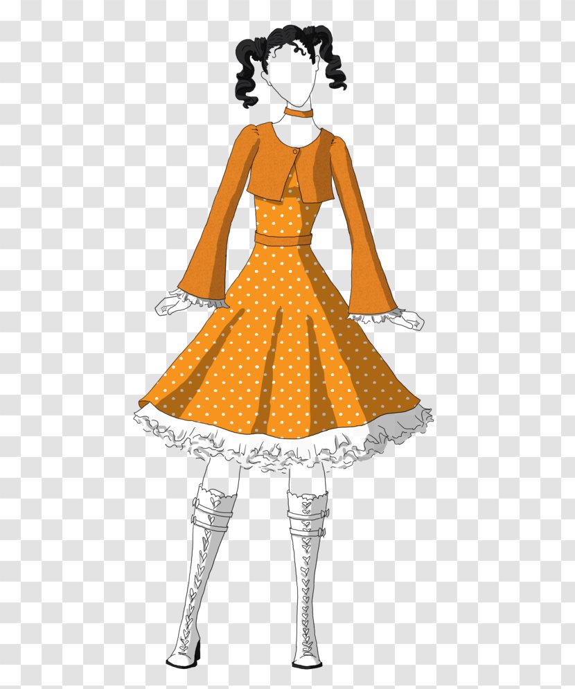 Gown Costume Design Dress - Dance - Orange Transparent PNG
