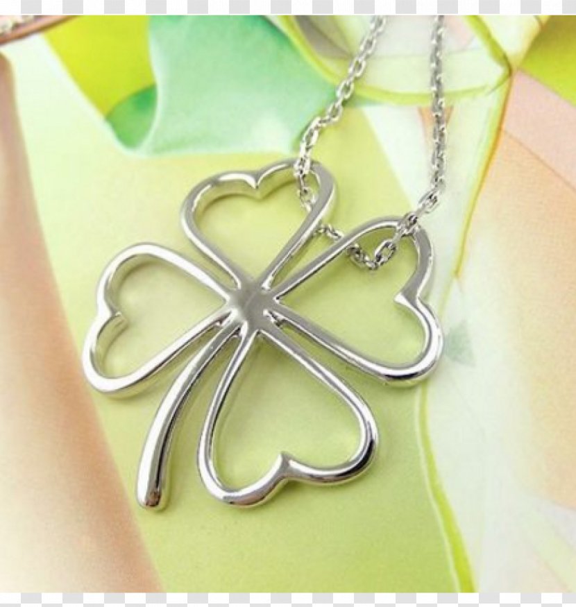 Necklace Charms & Pendants Jewellery Chain Silver - Four Leaf Clover Transparent PNG