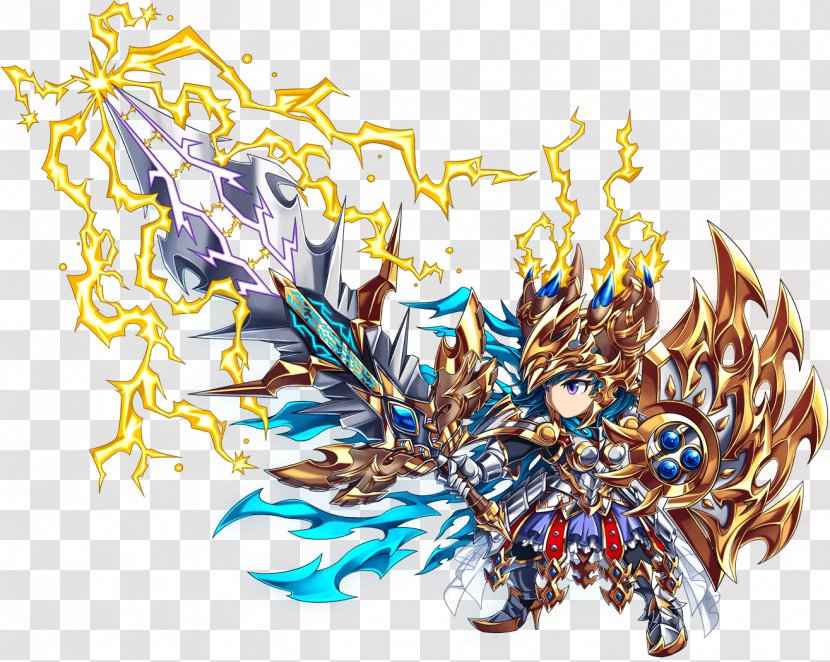 Brave Frontier Units Of Measurement Android Game - Deity - Thunder Transparent PNG
