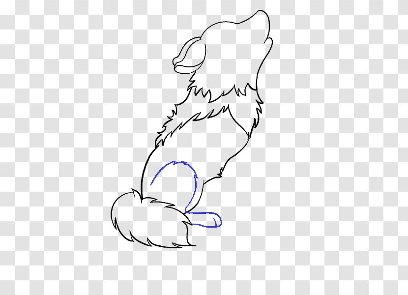 Gray Wolf Drawing Cartoon Clip Art - Flower Transparent PNG