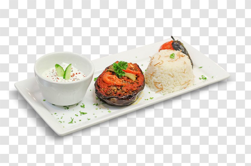 Asian Cuisine Turkish Karnıyarık Mediterranean Pilaf - Dish - Eggplant Transparent PNG