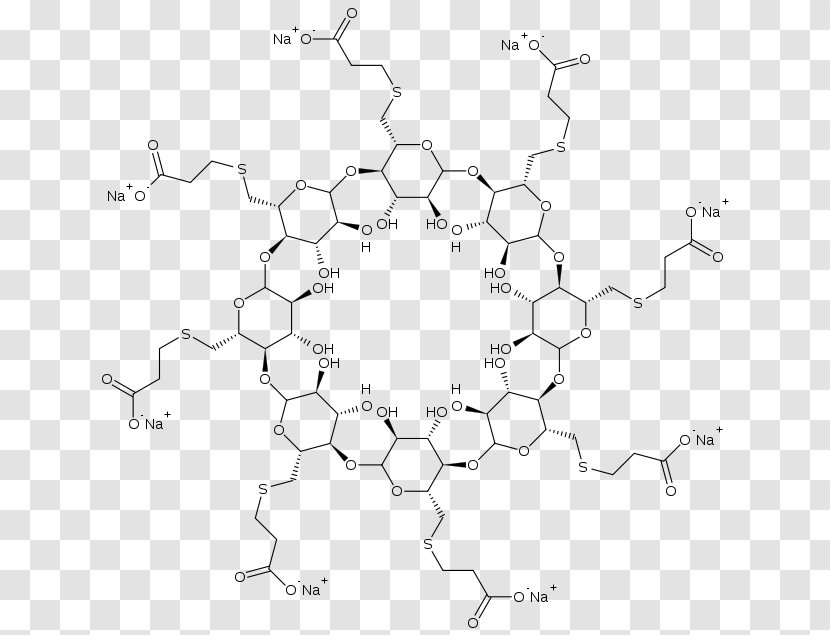 Sugammadex Molecule Neuromuscular-blocking Drug Rocuronium Selective Relaxant Binding Agents - Anesthesia - Mole Transparent PNG