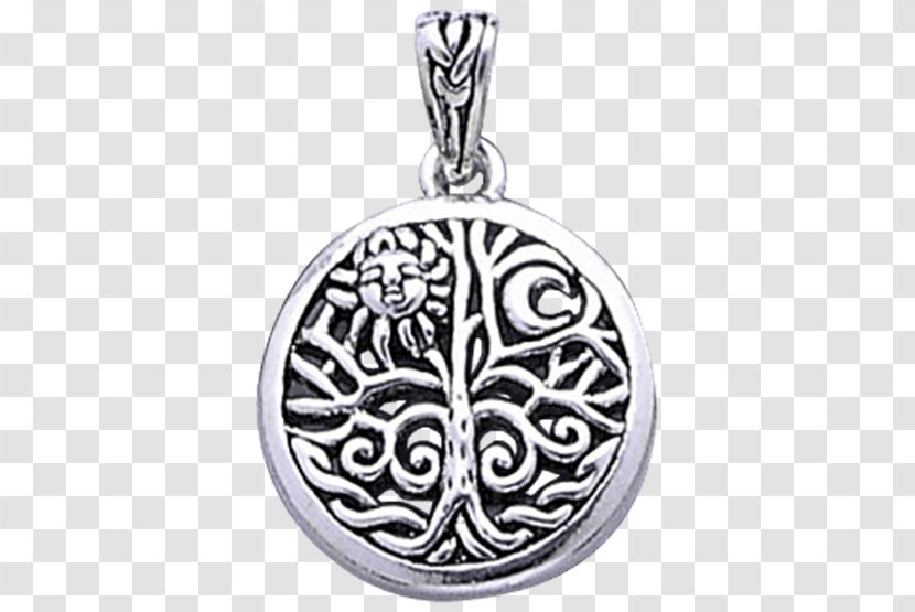 Tree Of Life Sterling Silver Charms & Pendants - Black And White Transparent PNG