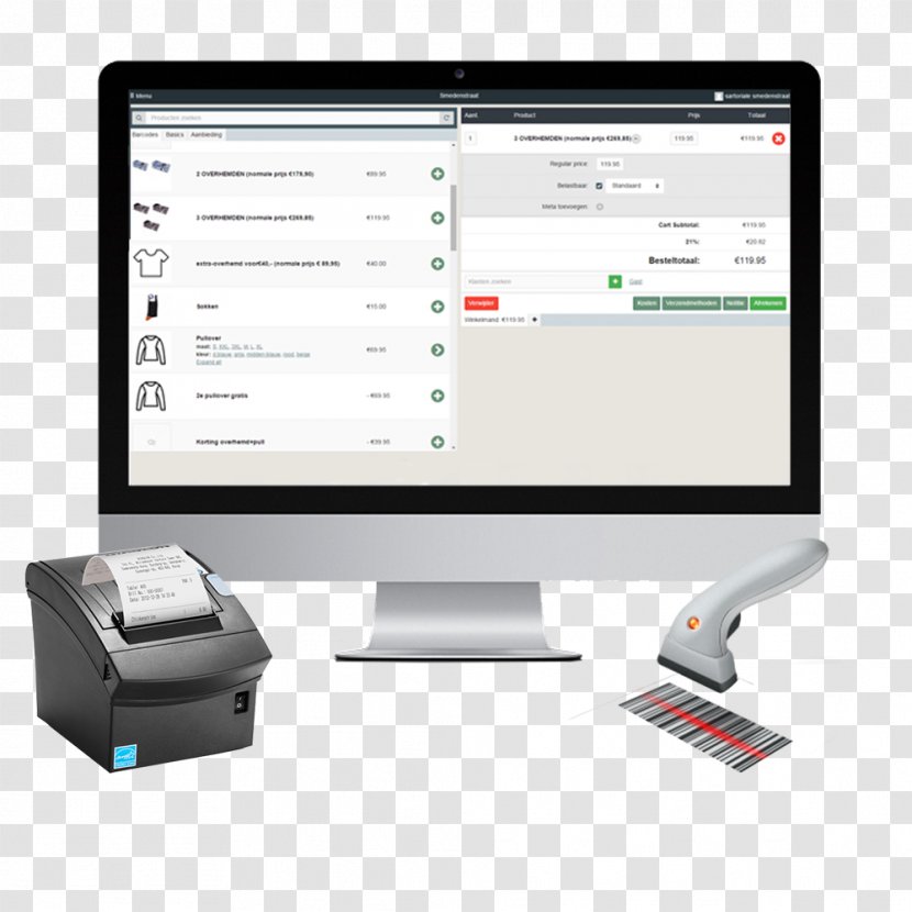 Computer Monitors System Point Of Sale Cash Register Quality - Receipt Transparent PNG